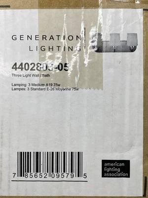 Pared de baño de 3 luces Generation Lighting Foto 1 de 3