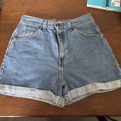 Vintage Levi's 954 High Wasted Shorts Orange Tag Juniors Size 11 - Изображение 1 из 4