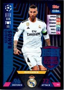 2018-19 Topps Attax UEFA Champions Sergio Ramos #LE3 Limited Edition Super Squad - Picture 1 of 2