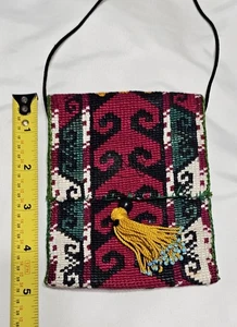 Portafoglio Palestinese Colorato Tatreez Ricamato Vintage Fatto a Mano/2 - Foto 1 di 5