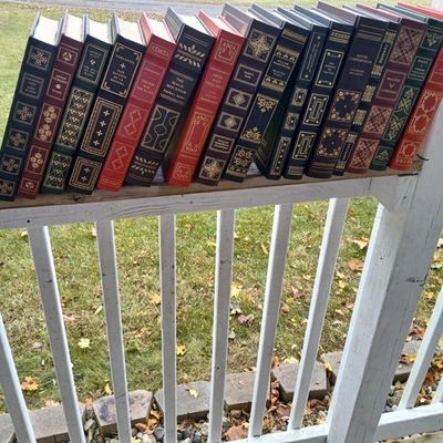 Lot 16 The Franklin Library Classic Leather Hardcover UNREAD Books Gilded Edges Foto 1 de 4