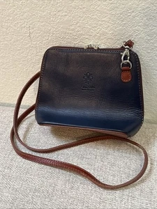 Borsa a mano Vera Pelle piccola a tracolla in pelle lucida alta nuova Made in Italy. MARINA - Foto 1 di 10