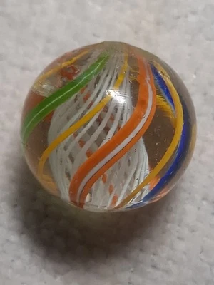 Mármol Latticino enjaulado blanco estilo inglés grande - 4/5" (.80" - 20.32 mm) - Envío gratuito Foto 1 de 4