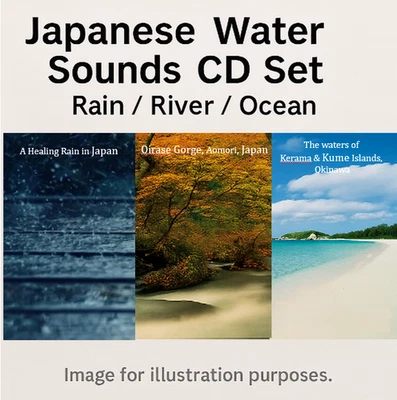 Japanese Water Sounds CD Set 3 Discs – Rain, River & Ocean Nature Music - Image 1 of 4
