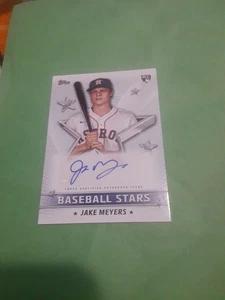Autógrafo Topps Jake Meyers 2022 estrellas de béisbol radiocontrol Houston Astros W1 - Imagen 1 de 7