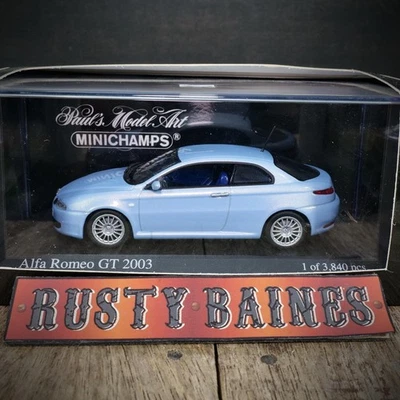 MINICHAMPS Alfa Romeo GT, Metallic Blue, Diecast Model, 1/43 Scale, Boxed - Image 1 of 4