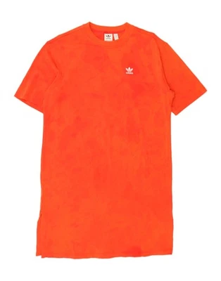 Vestido Camiseta ADIDAS Mujer Gráfico Grande Reino Unido 10 Pequeño Naranja Algodón AH06 Foto 1 de 3