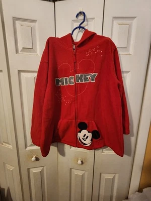 Vintage Disney Mickey Mouse Zip Up Hoodie 3x (22-24 W) Foto 1 de 4