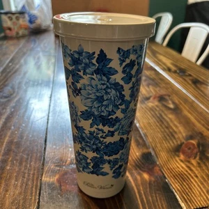 The Pioneer Woman Blue Floral Double Wall Insulated Stainless Steel Tumbler 24oz - Picture 1 of 5