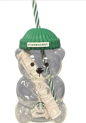 星巴克 2025 Bearista BEAR 玻璃杯带吸管 — 第 1/2 张图片