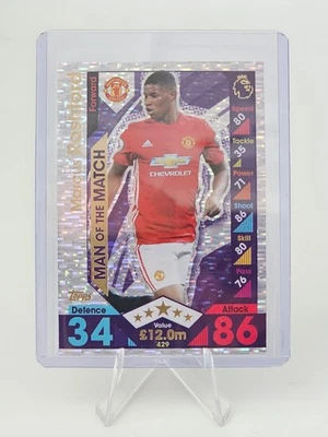 Marcus Rashford Man of the Match Rookie Card #429 - Topps Match Attax 2016/2017 - Image 1 of 4
