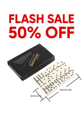 Double Six Club Pub Dot Dominoes Game Set - 28 Double 6 Dominoes Set wooden box - Image 1 of 4