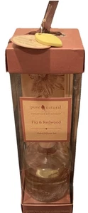 RARE CHESAPEAKE BAY CANDLE PURE NATURAL FIG & REDWOOD REED DIFFUSER SET NIB NEW - Picture 1 of 6