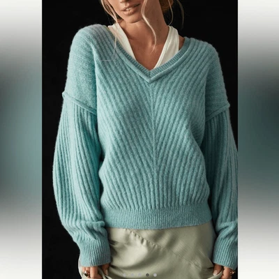 Suéter Anthropologie Pilcro Cachemira Acanalado Talla Mediana Foto 1 de 4