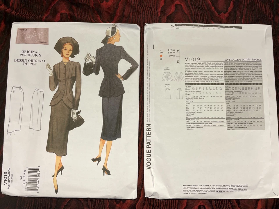 Schnittmuster, Pattern Vintage Vogue - Bild 1 von 1