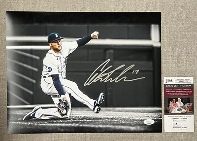 Foto firmada autografiada de Austin Meadows 11x14 de los Tigres de Detroit JSA Foto 1 de 3