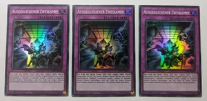 Yu-Gi-Oh! 3x Ausgeglichener Zweikampf SUPER RARE SDBT PLAYSET NEAR MINT DEUTSCH - Bild 1 von 1