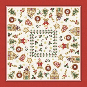 Christmas Table Topper. 30x30 inch Square for small accent table - Picture 1 of 16