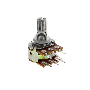 Drehpotentiometer, 10K Ohm, 15mm Schaft, doppelreihig  - Bild 1 von 2