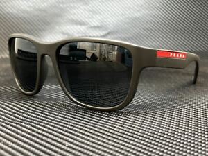 PRADA LINEA ROSSA PS 01US UFK5L0 Grey Rubber Men's Sunglasses