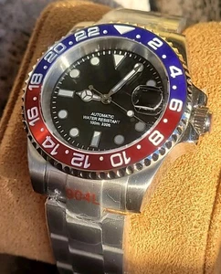Reloj Hombre 40mm Personalizado 'Pepsi Sub' Seiko TMI NH35 Automático Movt Buzos 10atm - Imagen 1 de 22