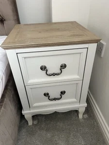 Next White 'Evie' Bedside Table Bedroom Furniture - Picture 1 of 5