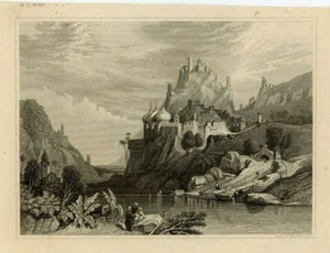 Johann Georg Martini - Ruinas en Ettaia - 1847, grabado - Imagen 1 de 2