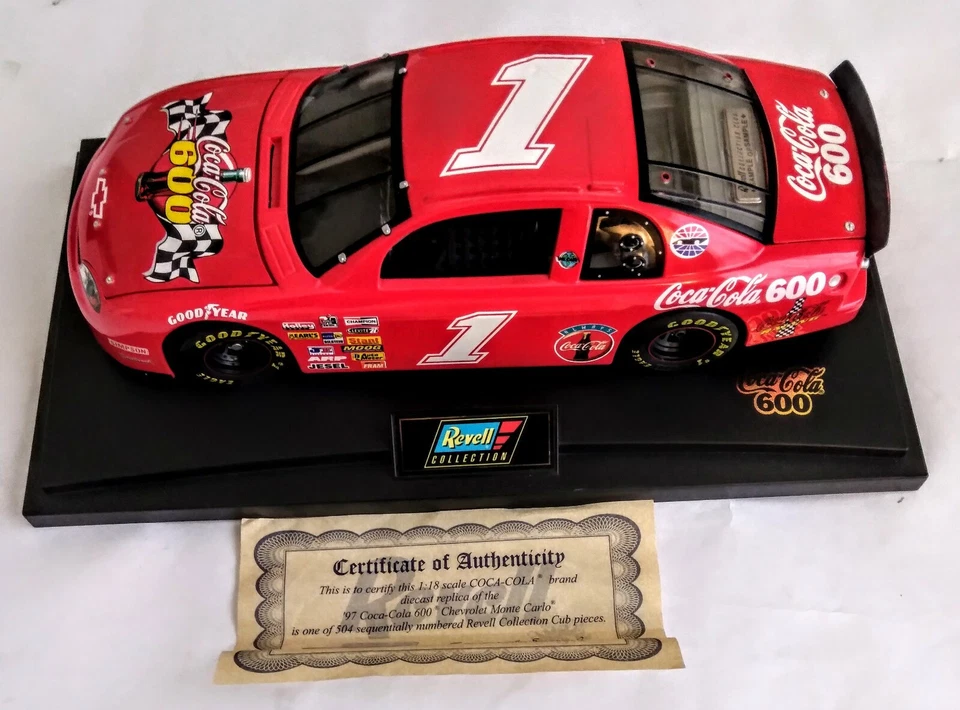 REVELL RACING COCACOLA 600 CHEVROLET MONTECARLO DIE CAST RACE CAR - Image 1 of 4