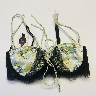 Sujetador Balconette Colección Diseñador Victoria’s Secret Muy Sexy 32C Seda Difícil de Encontrar $118 Foto 1 de 4