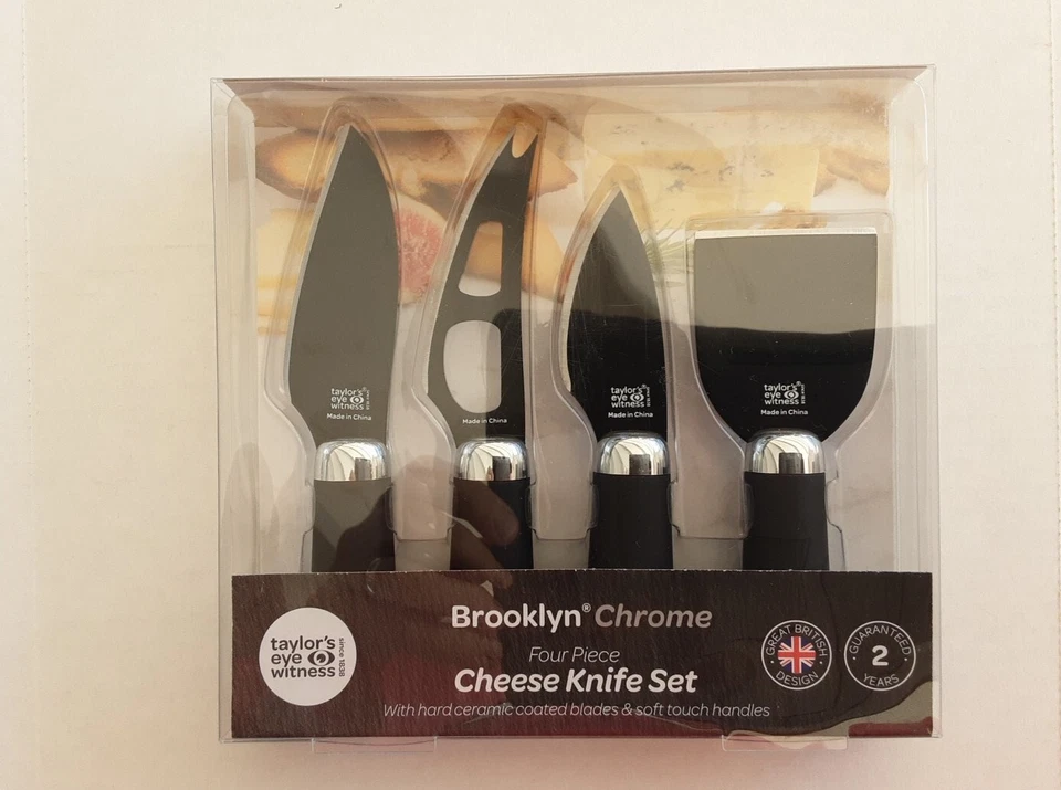 Taylor's Eye Witness Brooklyn 4 Piece Cheese Knife Set—