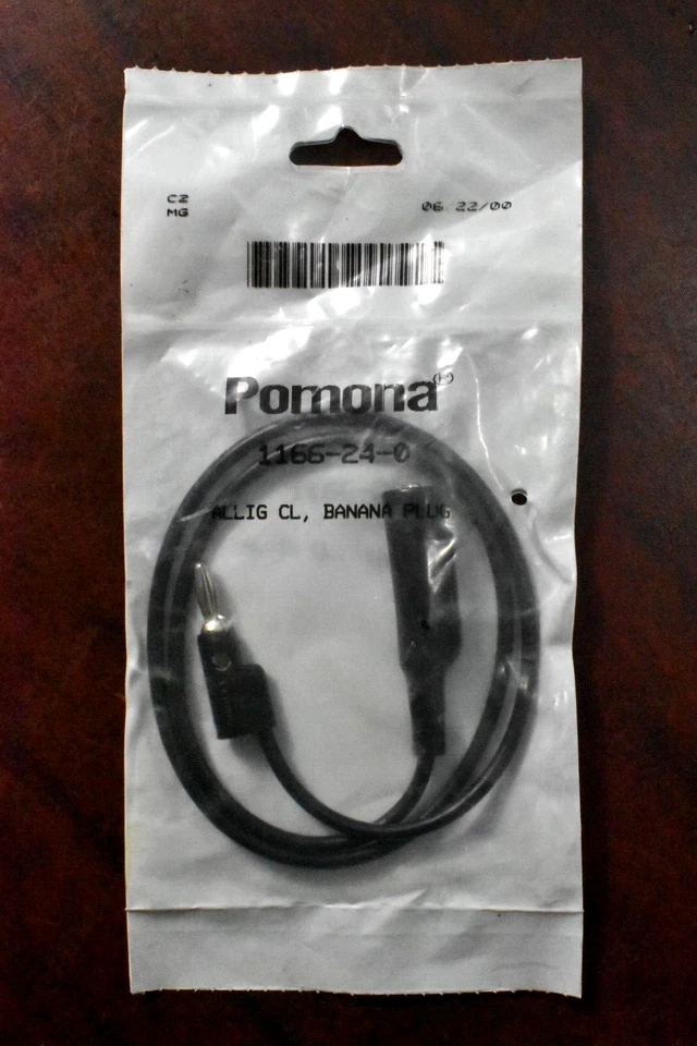 Pomona 1166-24-0 Clip de cocodrilo para enchufe de plátano negro Foto 1 de 1