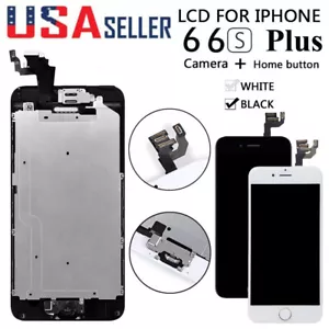 For iPhone 6S 6 Plus LCD Touch Screen Full Replacement with Home Button &Camera - Picture 1 of 60