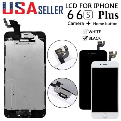 For iPhone 6S 6 Plus LCD Touch Screen Full Replacement with Home Button &Camera - Image 1 of 4