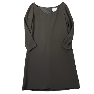 Worth NY Silk Dress Knee Length Black 10 Lined Career Old Money Preppy Luxury - Image 1 of 4