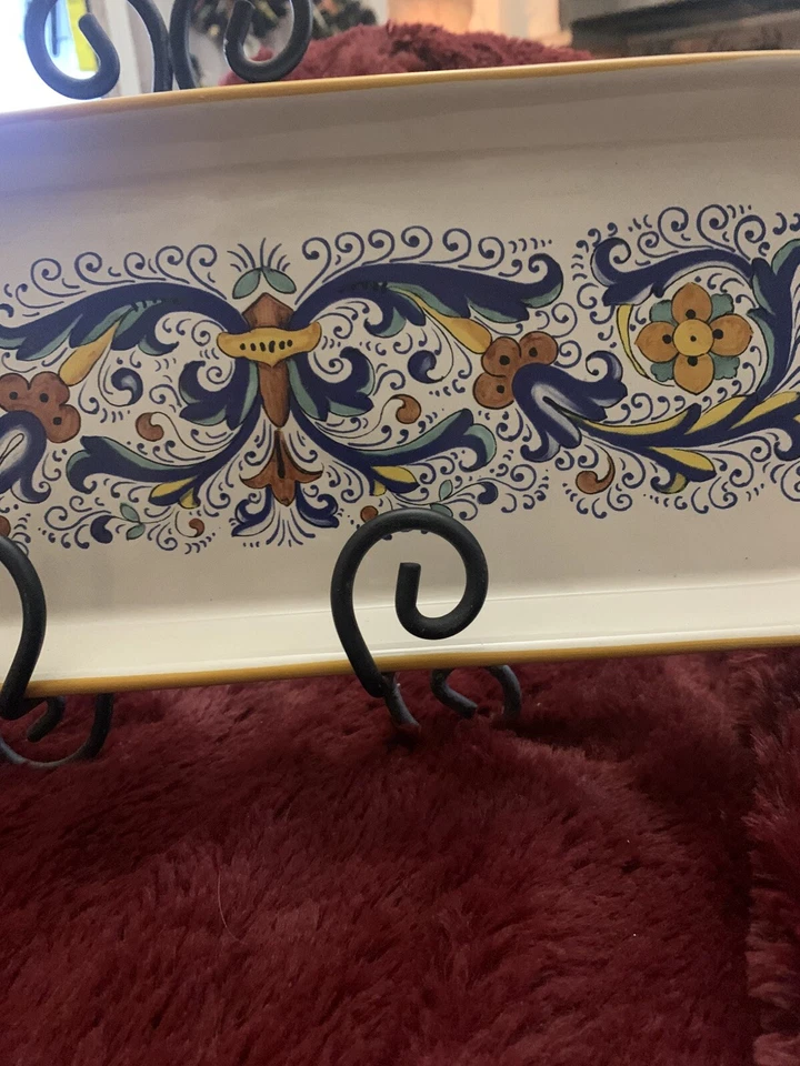 Bandeja de aperitivos de cerámica pintada a mano Ceramica Nova Deruta Italia 10,5x5 Foto 1 de 4