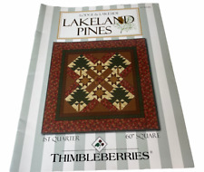 THIMBLEBERRIES" Lakeland Pines" Quilt Pattern LYNETTE JENSEN Pieced Trees 60" Sq