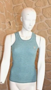 Débardeur bleu neuf avec cachemire taille XS Lucien Pellat-Finet (sm) - Imagen 1 de 5