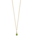 14K Yellow Gold Birthstone Necklace With Peridot   August