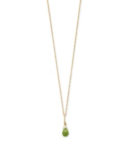 Collar de piedra de nacimiento de oro amarillo de 14 K con peridoto - agosto - Imagen 1 de 1