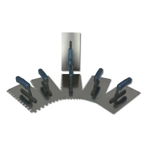 Set of 6 smoothing trowel tooth trowel Dewepro tooth filler mason trowel 4-12 mm serration - Picture 1 of 8