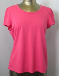 Van Heusen Pink T-Shirt Womens Size L Chest 40 Pleated Sleeves Stretch 203-31946 - Picture 1 of 8
