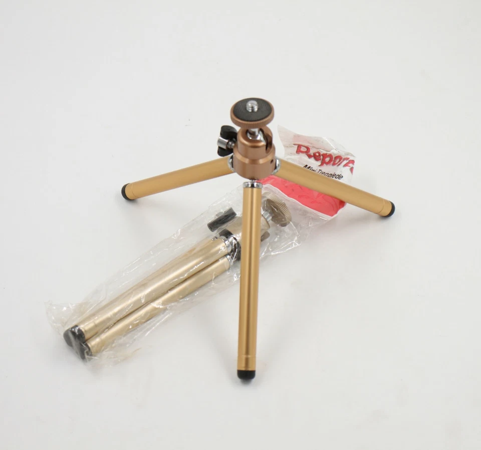 MINI CAVALLETTO REPORTER NUOVO Rimanenza di magazzino COLORE ORO GOLD NEW NEU - Immagine 1 di 1