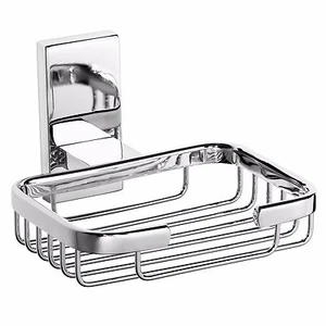 WALL MOUNTED SOAP DISH TRAY CHROME WIRE EFFECT BATHROOM TOILET EN SUITE SINK - Picture 1 of 3