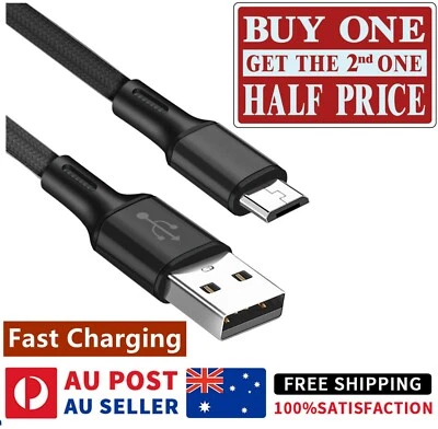 Micro USB Charging Cable Data Cord For Samsung Google LG Sony HTC Huawei Android - image 1 of 4