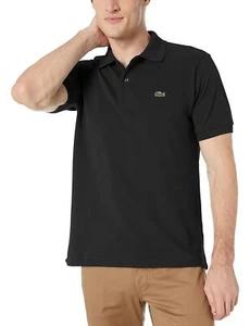Lacoste - Men's Short Sleeve Classic Pique Polo Shirt, Black, Medium - Picture 1 of 3