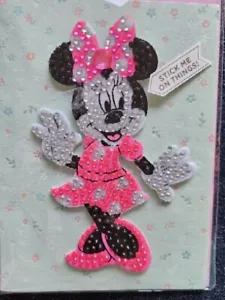 PAPYRUS DISNEY BLING GEMMED RHINESTONES MINNIE MOUSE STICK ME ON THINGS BIRTHDAY - Picture 1 of 7