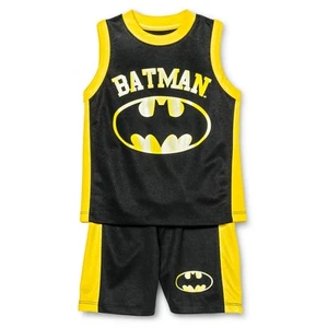 DC Comics Batman Toddler Boys' Black & Yellow Top And Bottom Set - Size 2T, 4T   - Picture 1 of 1