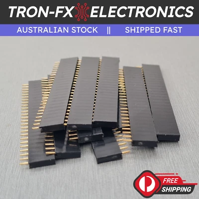 10PCS 25 Pin Single Row Female Header Socket 2.54mm Pitch - image 1 of 4