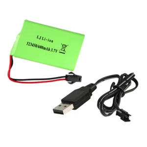 Nuova batteria ricaricabile al litio Blomiky 3.7V 600mAh con cavo caricatore USB - Foto 1 di 6