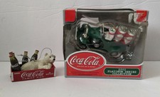 Two Coca Cola Polar Bear Ornaments One Platinum Series Collection Iob one older
